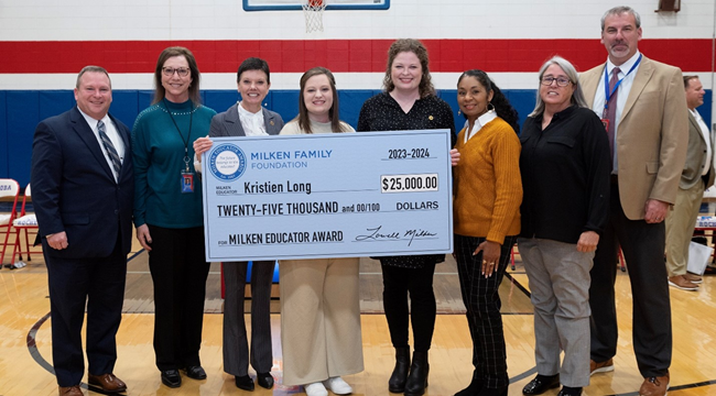 Fifth grade math and science teacher Krissy Long